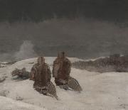 Winslow Homer Below Zero oil on canvas